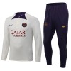 Paris Saint-Germain Quarter Zip Trenings Collegegenser Set 23-24 Hvit - Herre